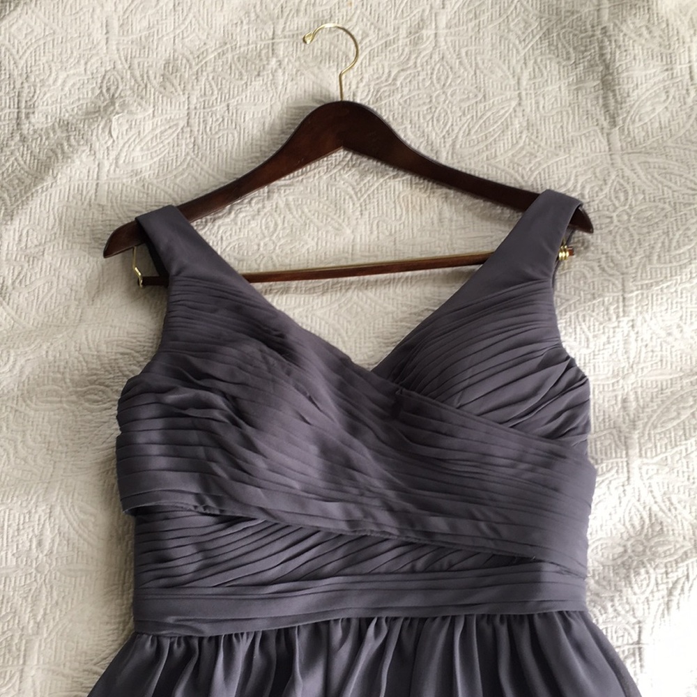 Bill Levkoff Grey Bridesmaid Dress